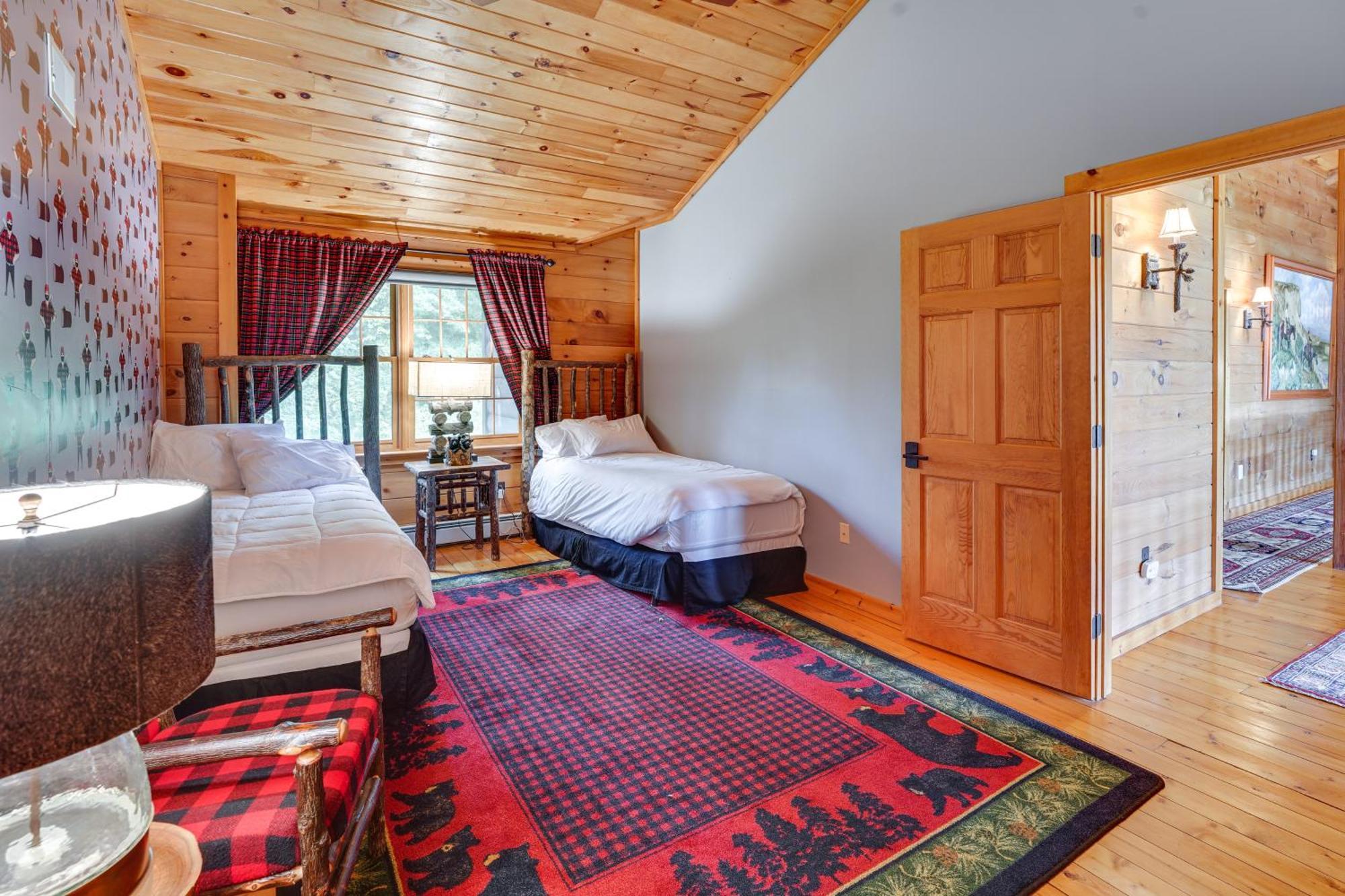 Luxury Log Cabin With Ev Charger And Mtn Views! Blairstown Exterior foto