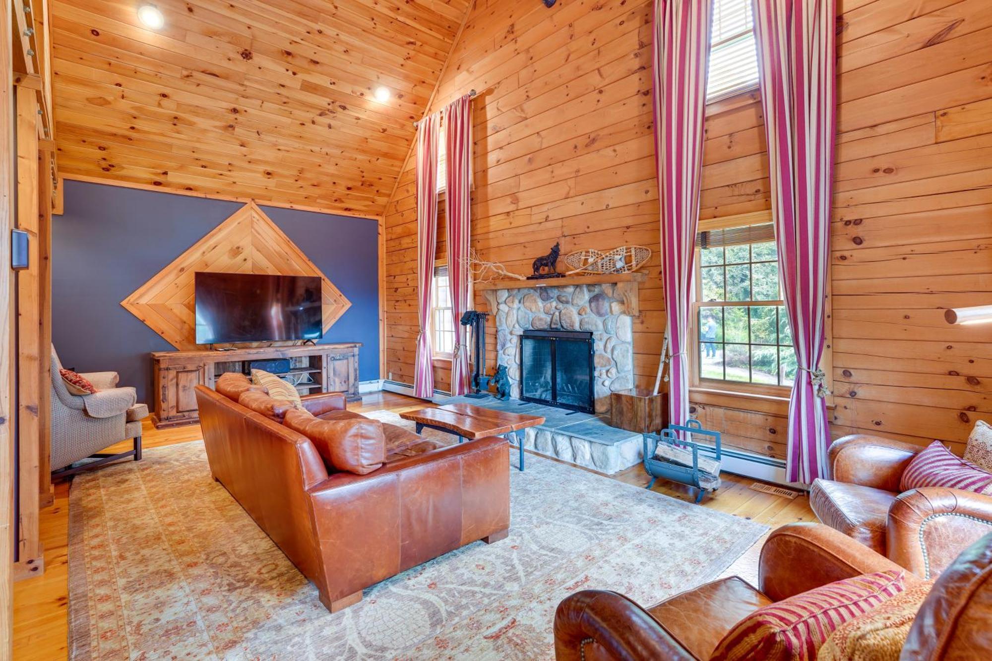 Luxury Log Cabin With Ev Charger And Mtn Views! Blairstown Exterior foto