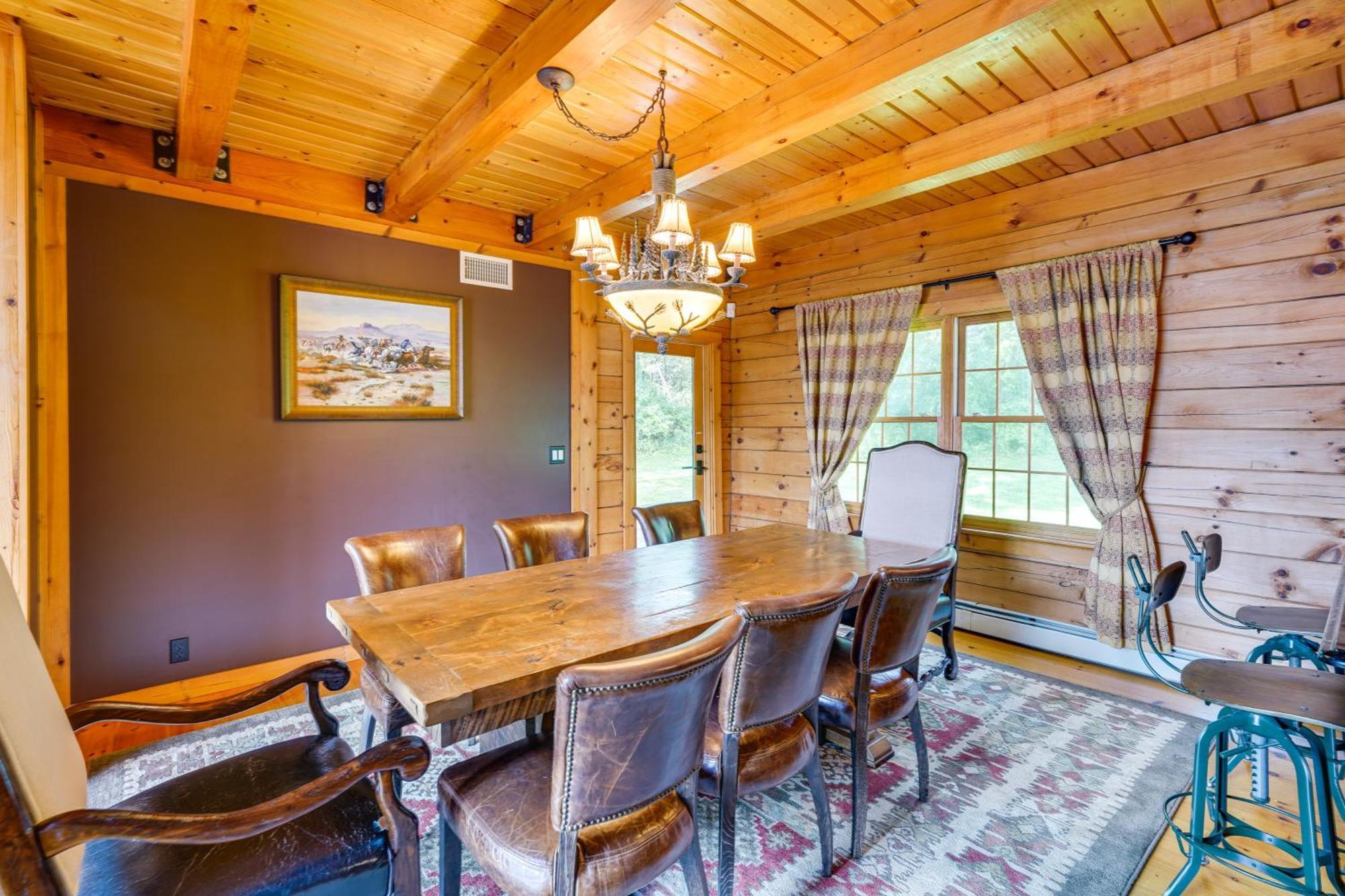 Luxury Log Cabin With Ev Charger And Mtn Views! Blairstown Exterior foto