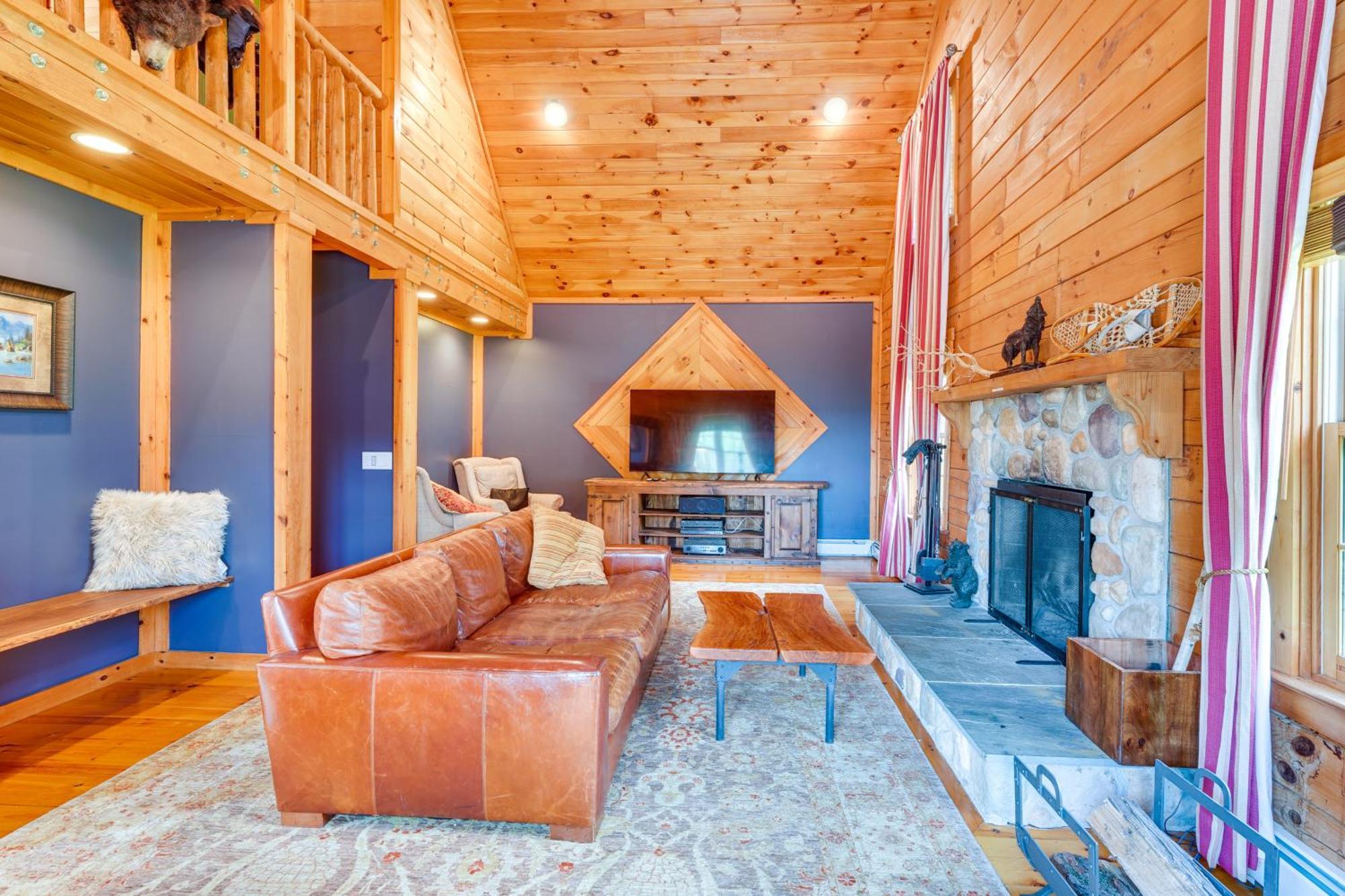 Luxury Log Cabin With Ev Charger And Mtn Views! Blairstown Exterior foto